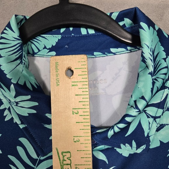 Vineyard Vines Polo Mens Small Blue‎ Floral Hawaiian Printed Performance Stretch - Picture 6 of 9